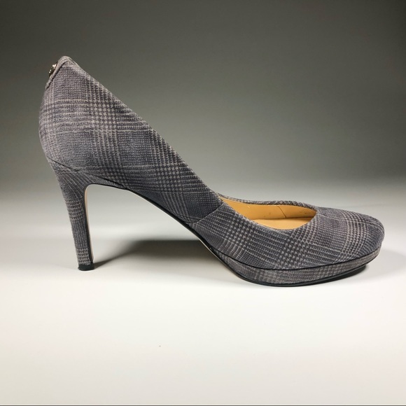 IVANKA TRUMP SOPHIA Smooth Gray Suede Herringbone - Picture 3 of 8